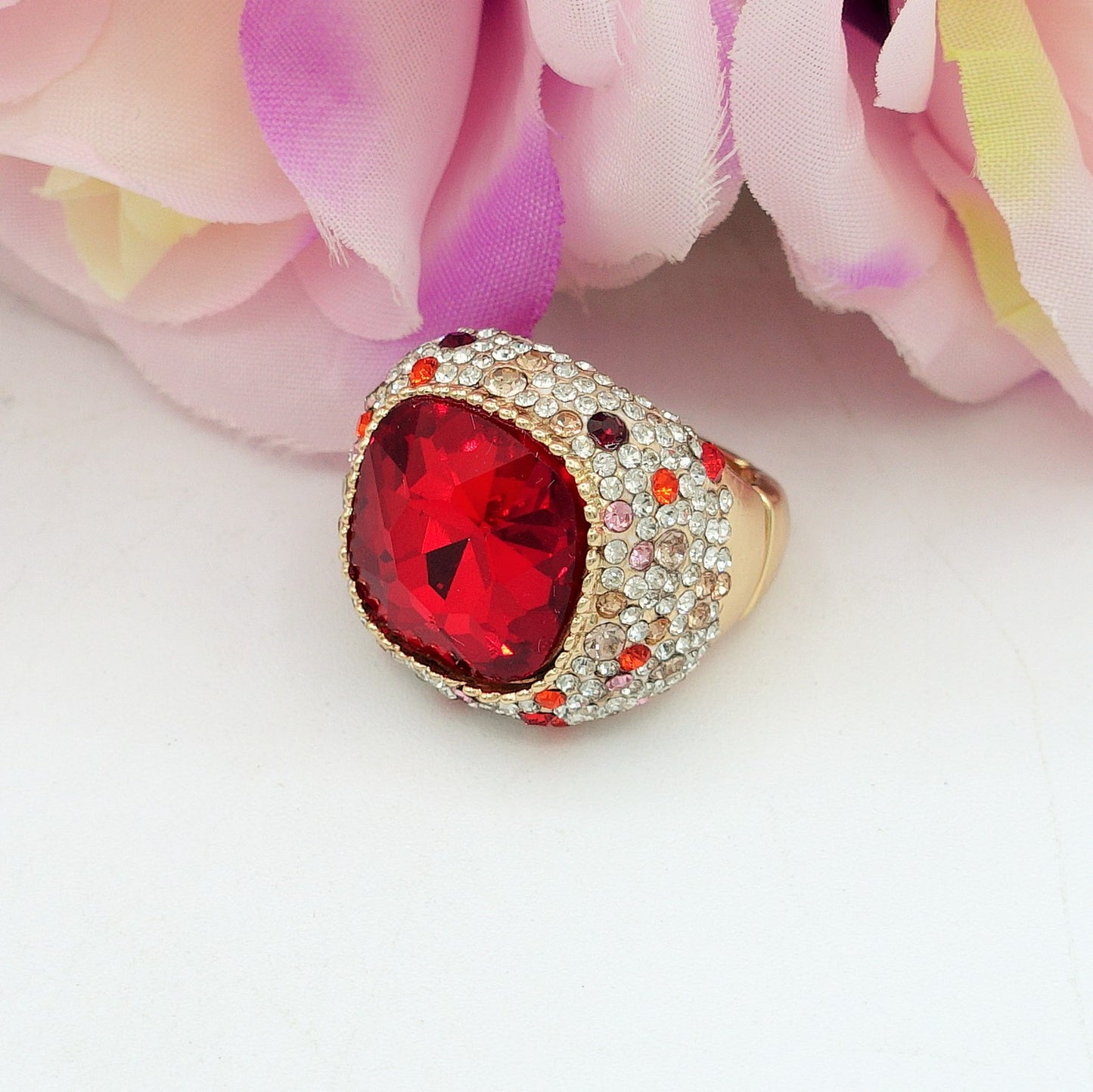 DIVA - Cocktail ring regolabile con cubic zirconia