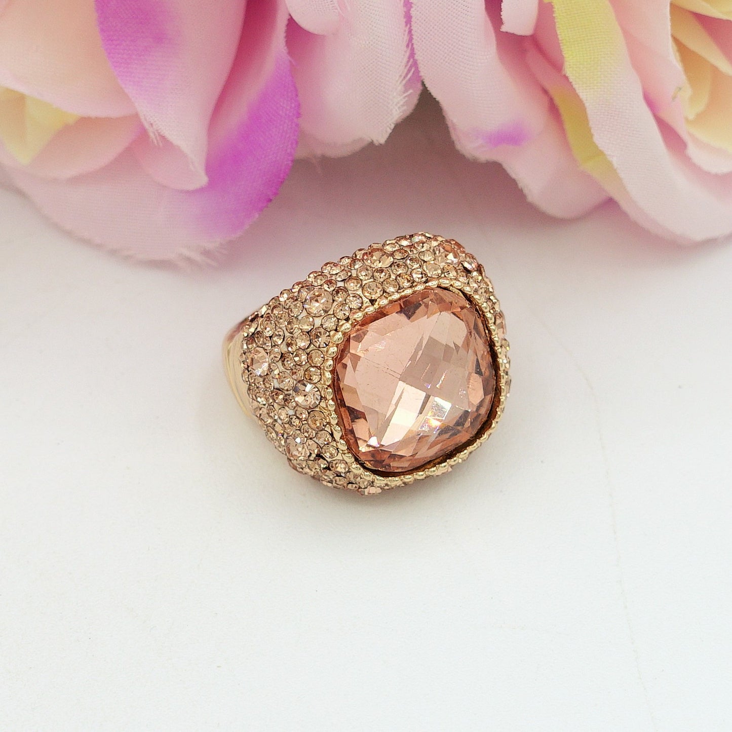 DIVA - Cocktail ring regolabile con cubic zirconia
