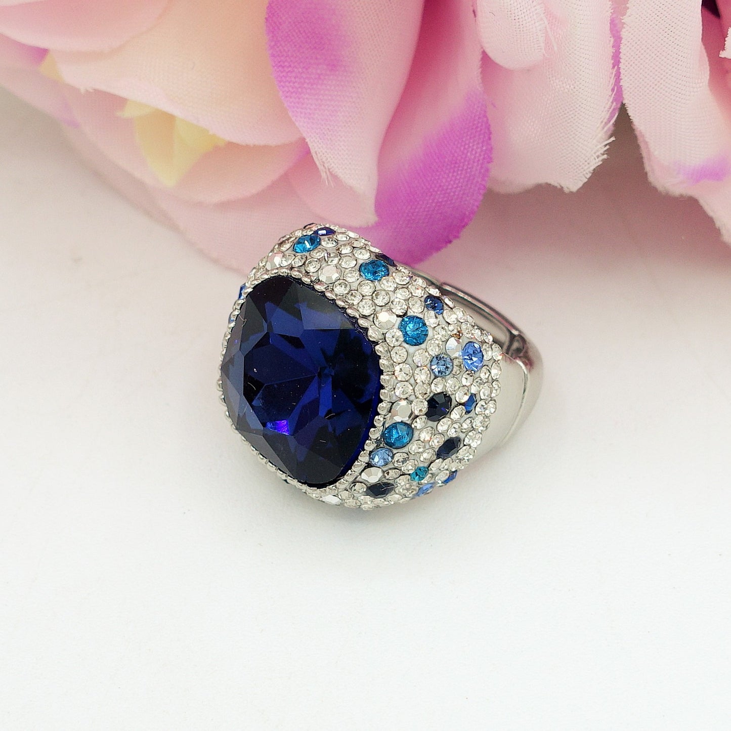 DIVA - Cocktail ring regolabile con cubic zirconia