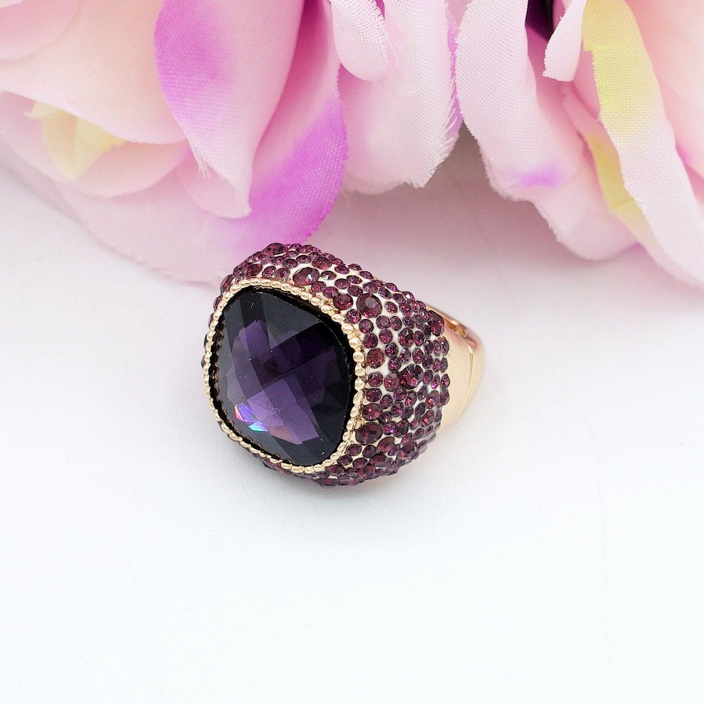 DIVA - Cocktail ring regolabile con cubic zirconia