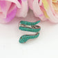 VIPER - Anello serpente regolabile con cubic zirconia