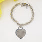 OLIVIA ~ ACCIAIO INOSSIDABILE Bracciale con pendente cuore