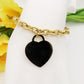 OLIVIA ~ ACCIAIO INOSSIDABILE Bracciale con pendente cuore