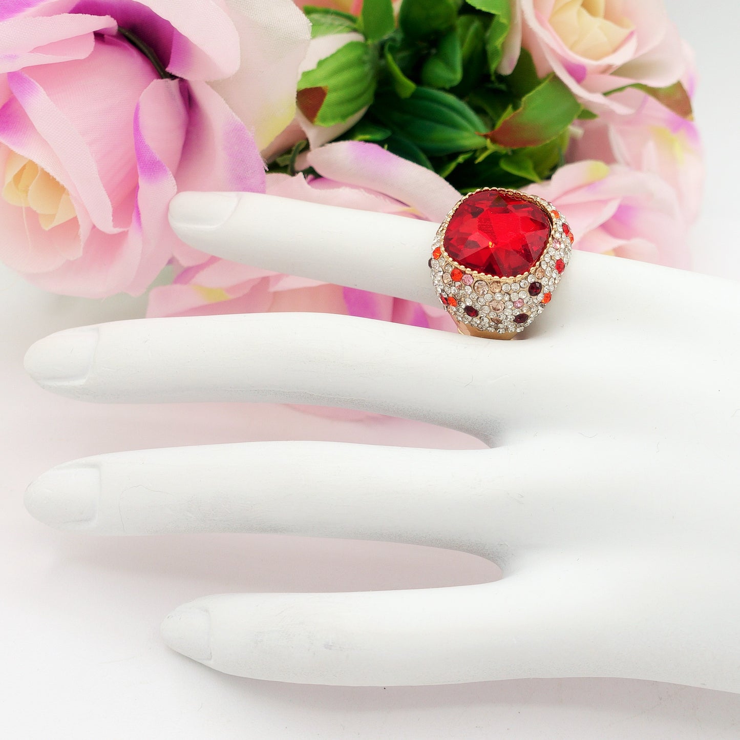 DIVA - Cocktail ring regolabile con cubic zirconia