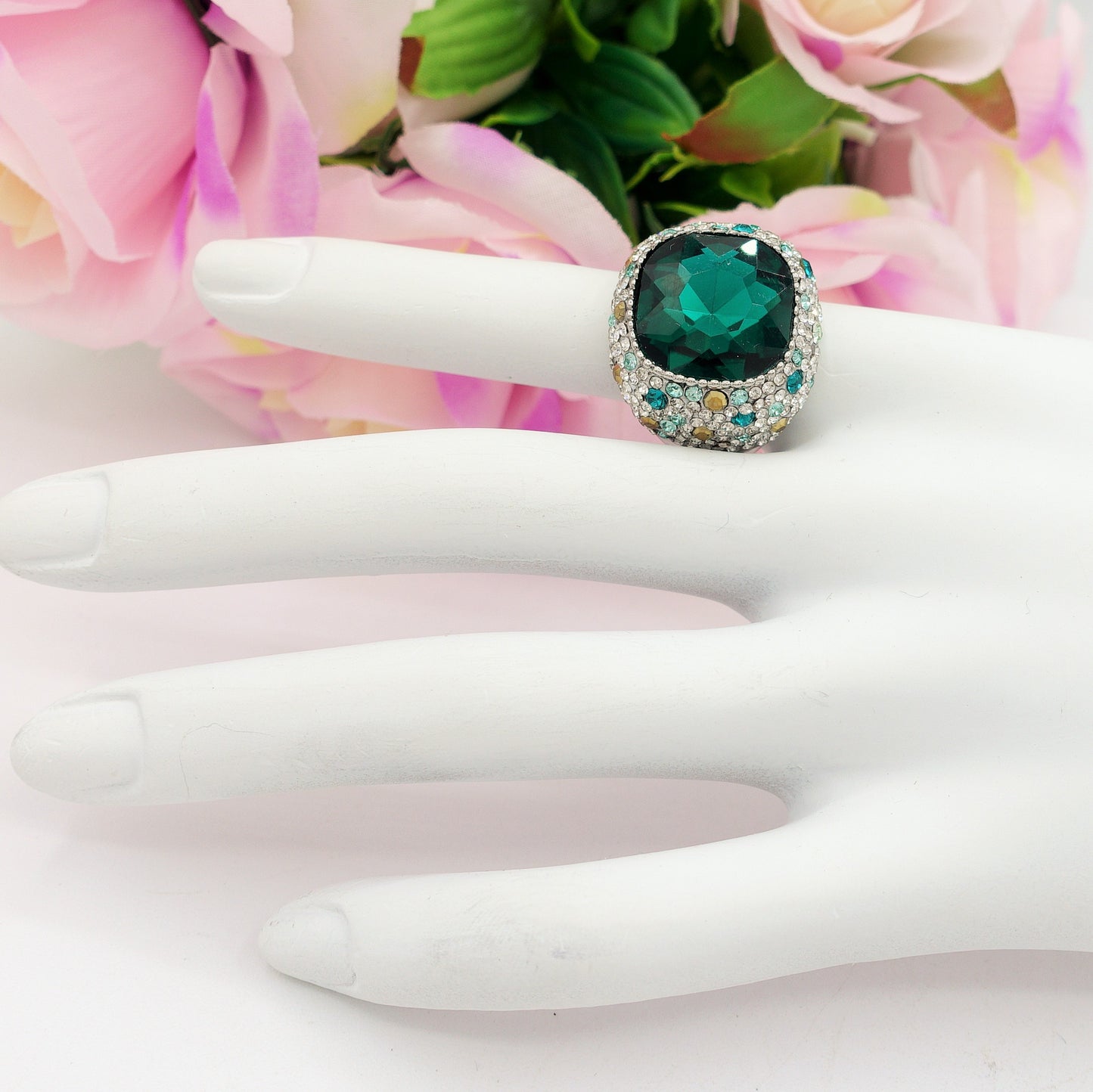 DIVA - Cocktail ring regolabile con cubic zirconia
