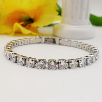 Melanie ~Bracciale tennis in Cubic Zirconia -ACCIAIO INOSSIDABILE