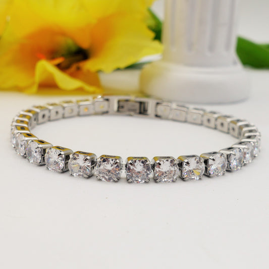 Melanie ~Bracciale tennis in Cubic Zirconia -ACCIAIO INOSSIDABILE
