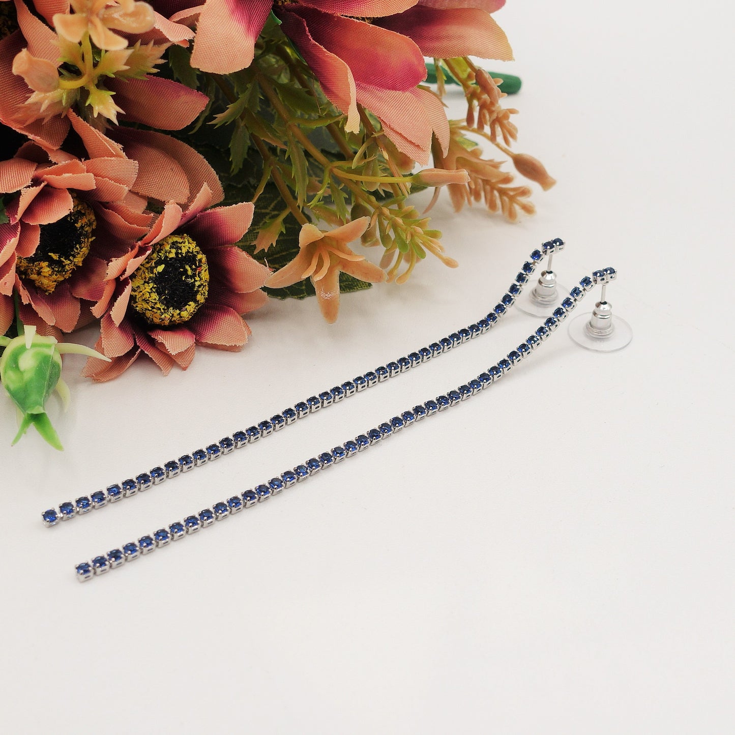 ALEXIA 1 filo 11 cm ~ Orecchini a cascata in Cubic Zirconia