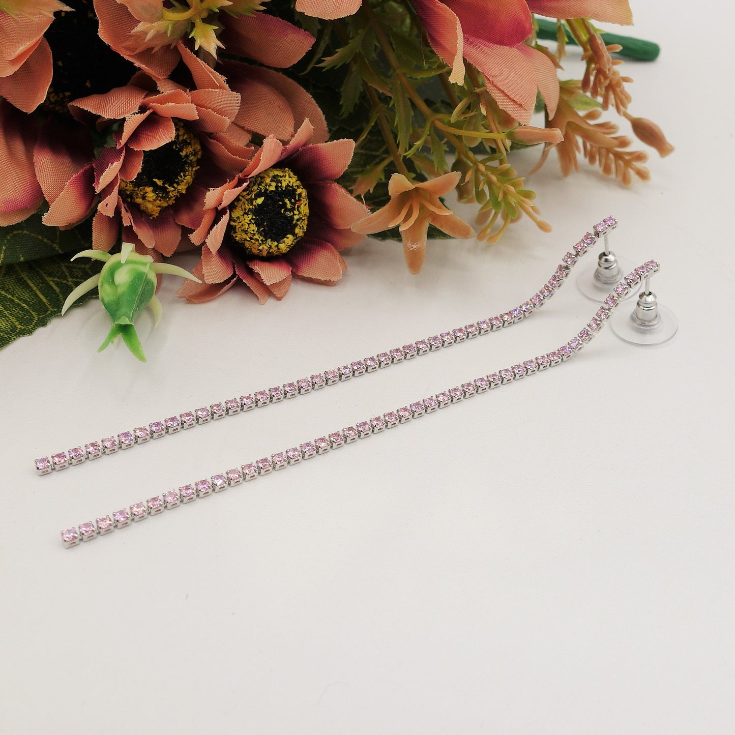 ALEXIA 1 filo 11 cm ~ Orecchini a cascata in Cubic Zirconia