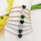 DIANA ~Chunky ~ Bracciale tennis con cuore in Cubic Zirconia