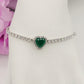 DIANA ~Chunky ~ Bracciale tennis con cuore in Cubic Zirconia