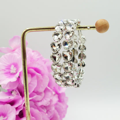 LUCE HEARTS - Big Hoops - Orecchini a cerchio con pietre sfaccettate