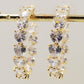 CHERIE RAINBOW - Big hoops xl- orecchini a cerchio con cubic zirconia a forma di cuore