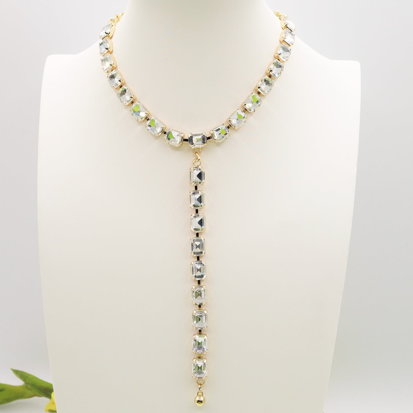 KELLY -COLLANA CRAVATTINA con pietre sfaccettate - LUCE COLLECTION