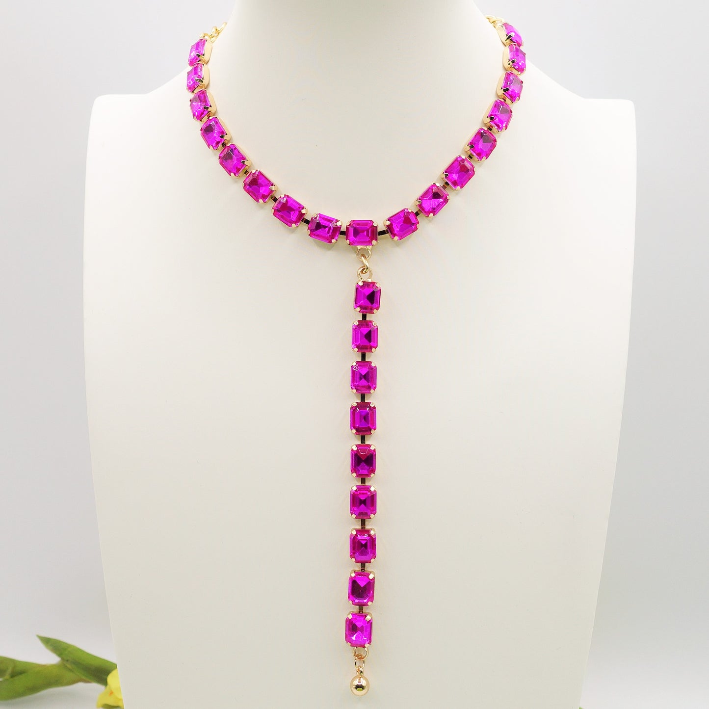 KELLY -COLLANA CRAVATTINA con pietre sfaccettate - LUCE COLLECTION
