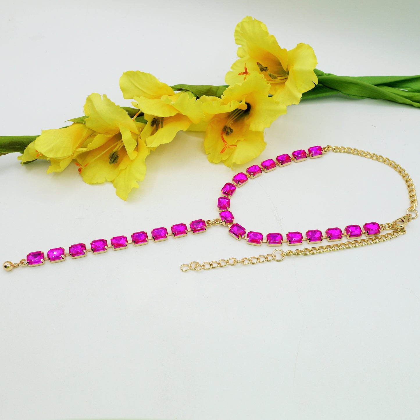 KELLY -COLLANA CRAVATTINA con pietre sfaccettate - LUCE COLLECTION