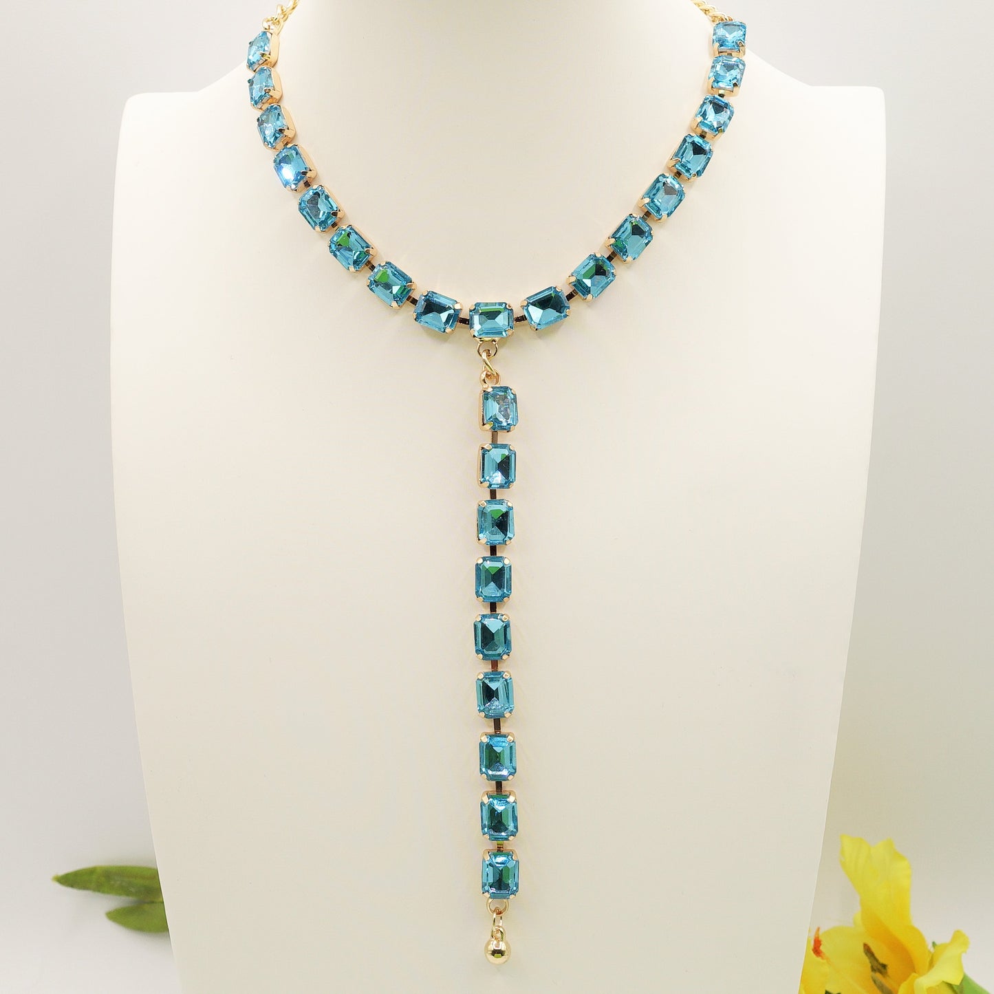 KELLY -COLLANA CRAVATTINA con pietre sfaccettate - LUCE COLLECTION