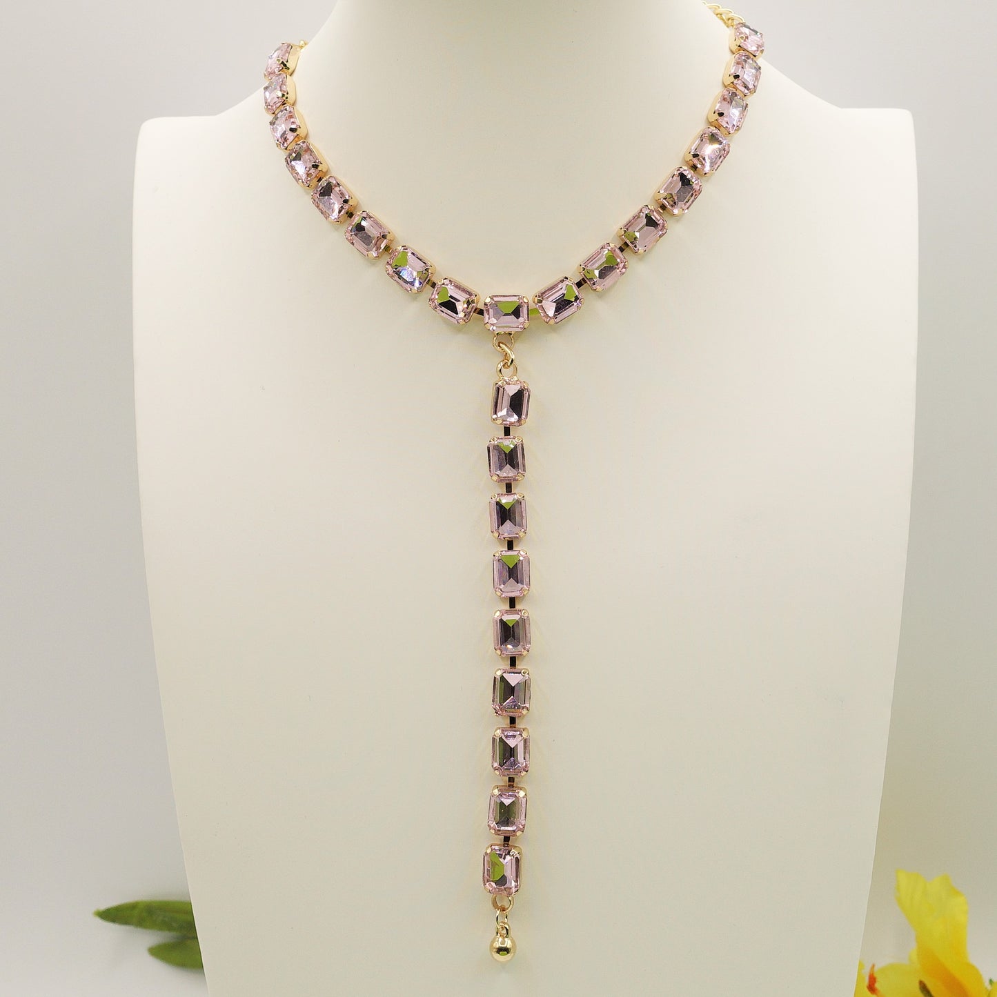 KELLY -COLLANA CRAVATTINA con pietre sfaccettate - LUCE COLLECTION