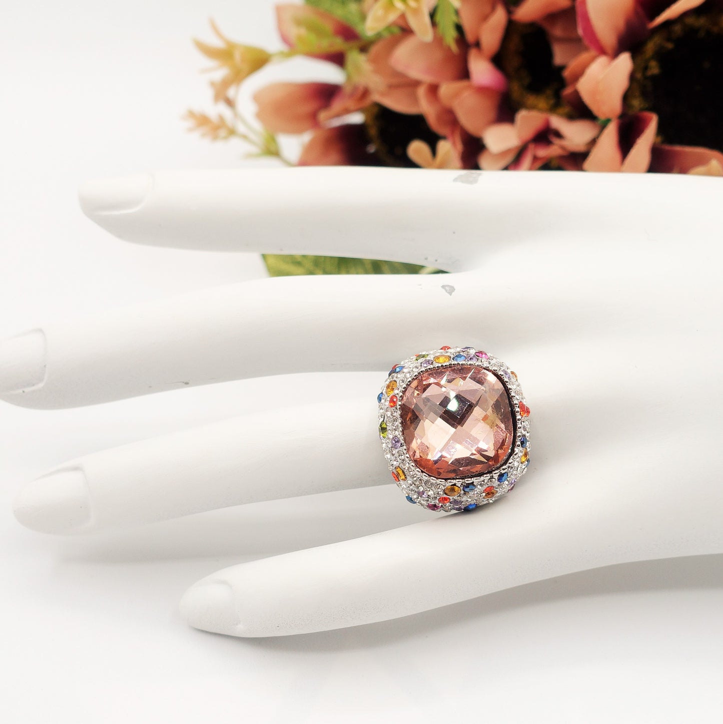 DIVA - Cocktail ring regolabile con cubic zirconia