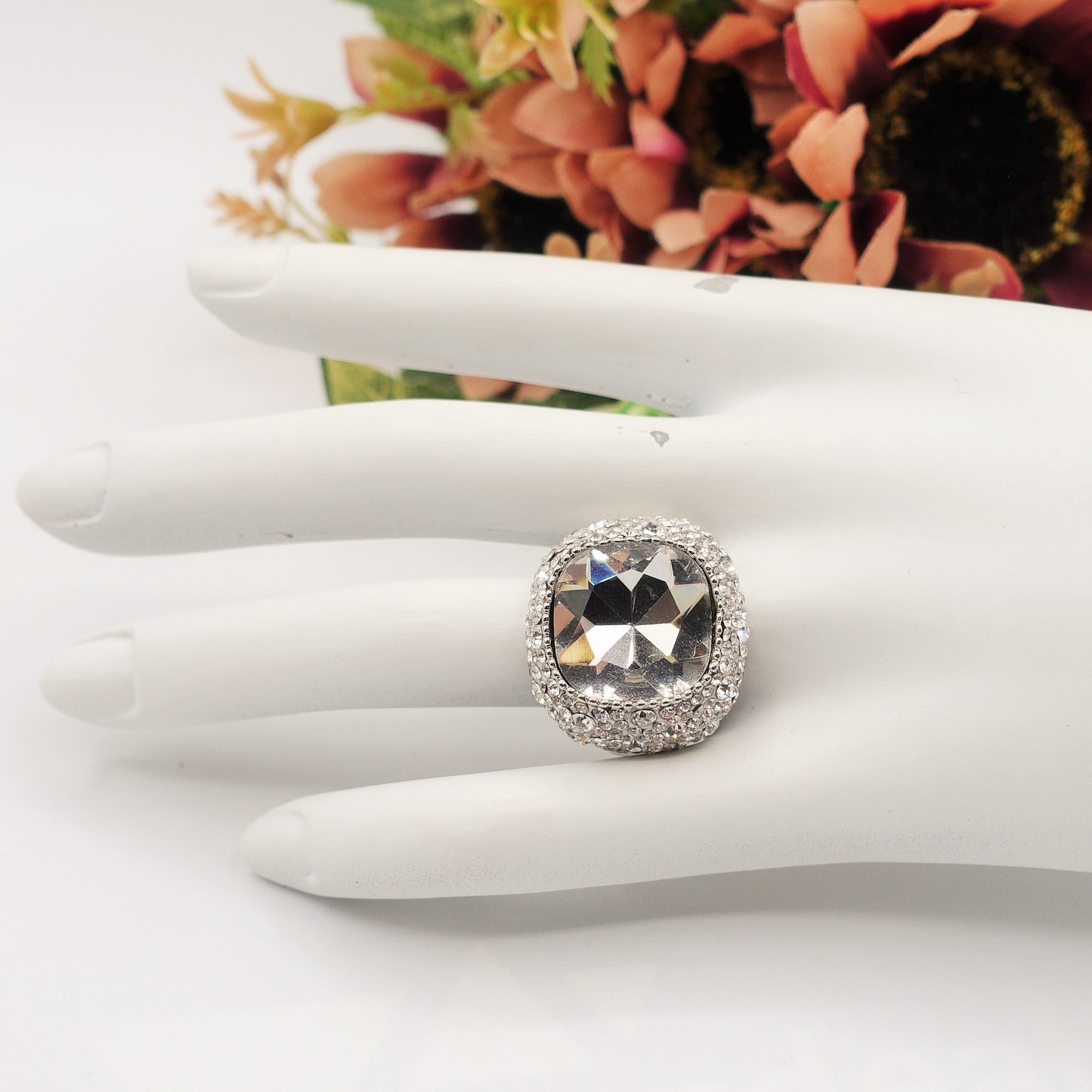 DIVA - Cocktail ring regolabile con cubic zirconia
