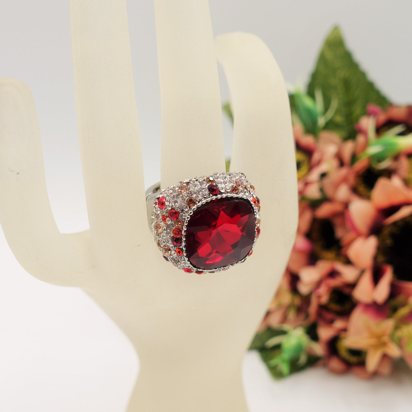 DIVA - Cocktail ring regolabile con cubic zirconia