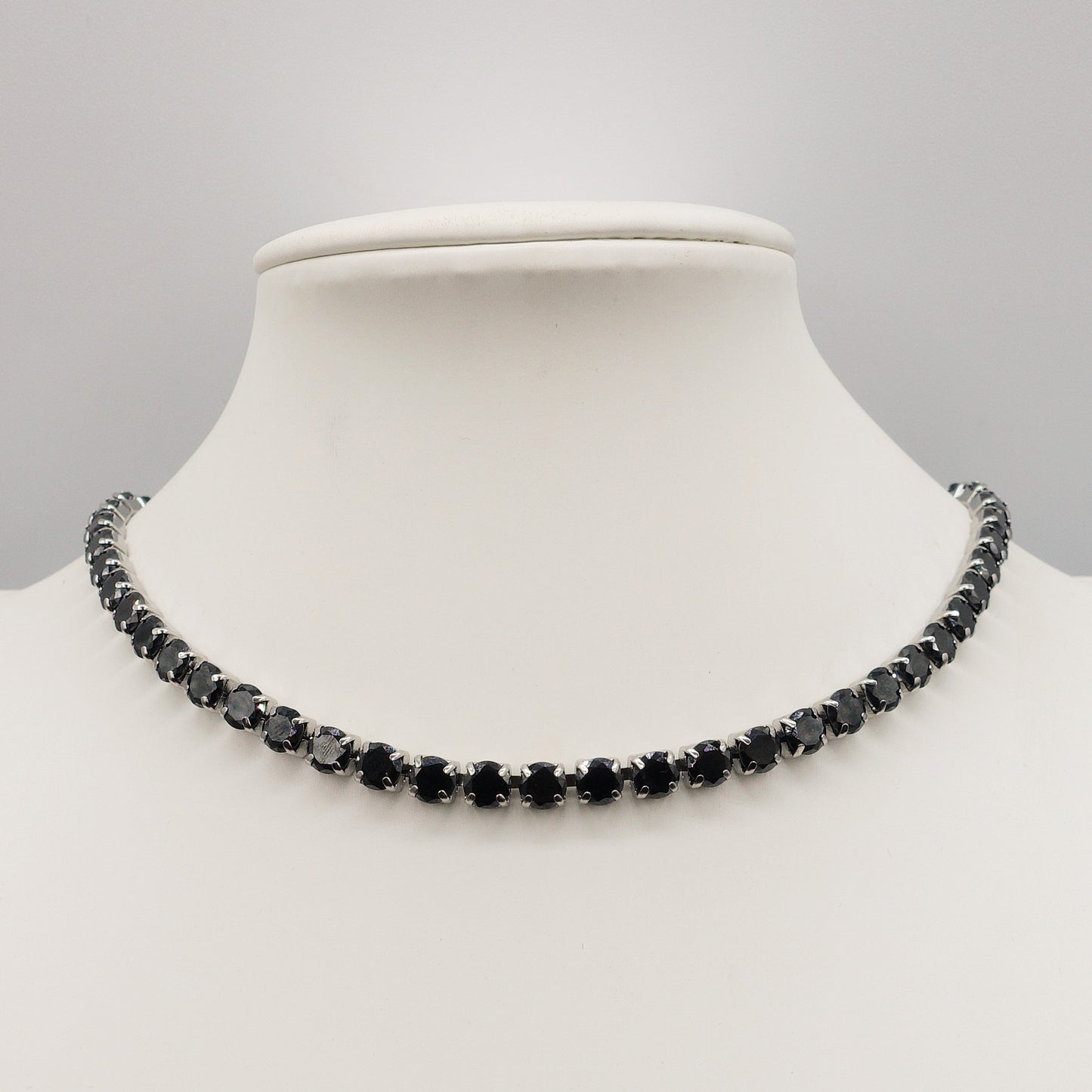 MELANIE 40 cm ~ Tennis girocollo 5mm  in ACCIAIO INOSSIDABILE con cubic zirconia