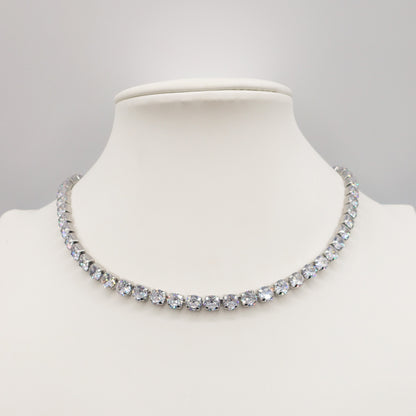 MELANIE 40 cm ~ Tennis girocollo 5mm  in ACCIAIO INOSSIDABILE con cubic zirconia