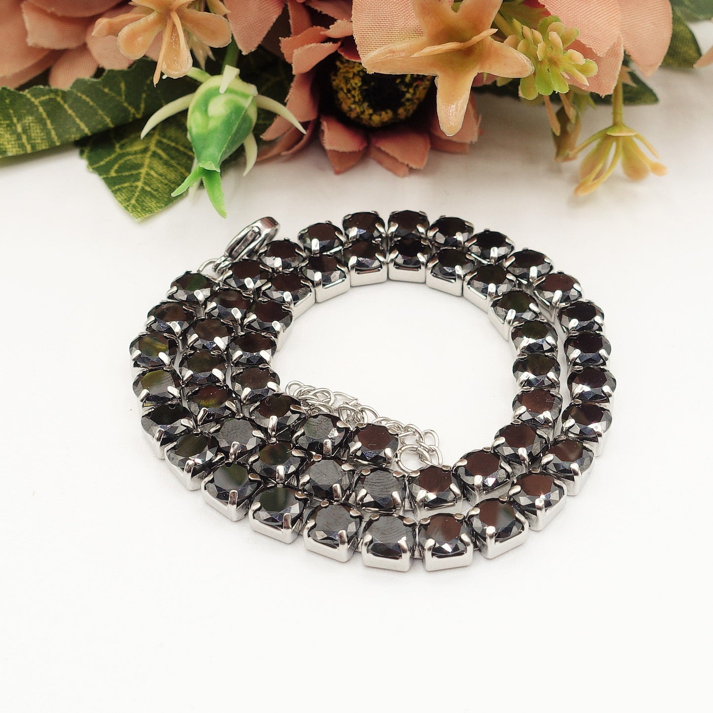 MELANIE 40 cm ~ Tennis girocollo 5mm  in ACCIAIO INOSSIDABILE con cubic zirconia