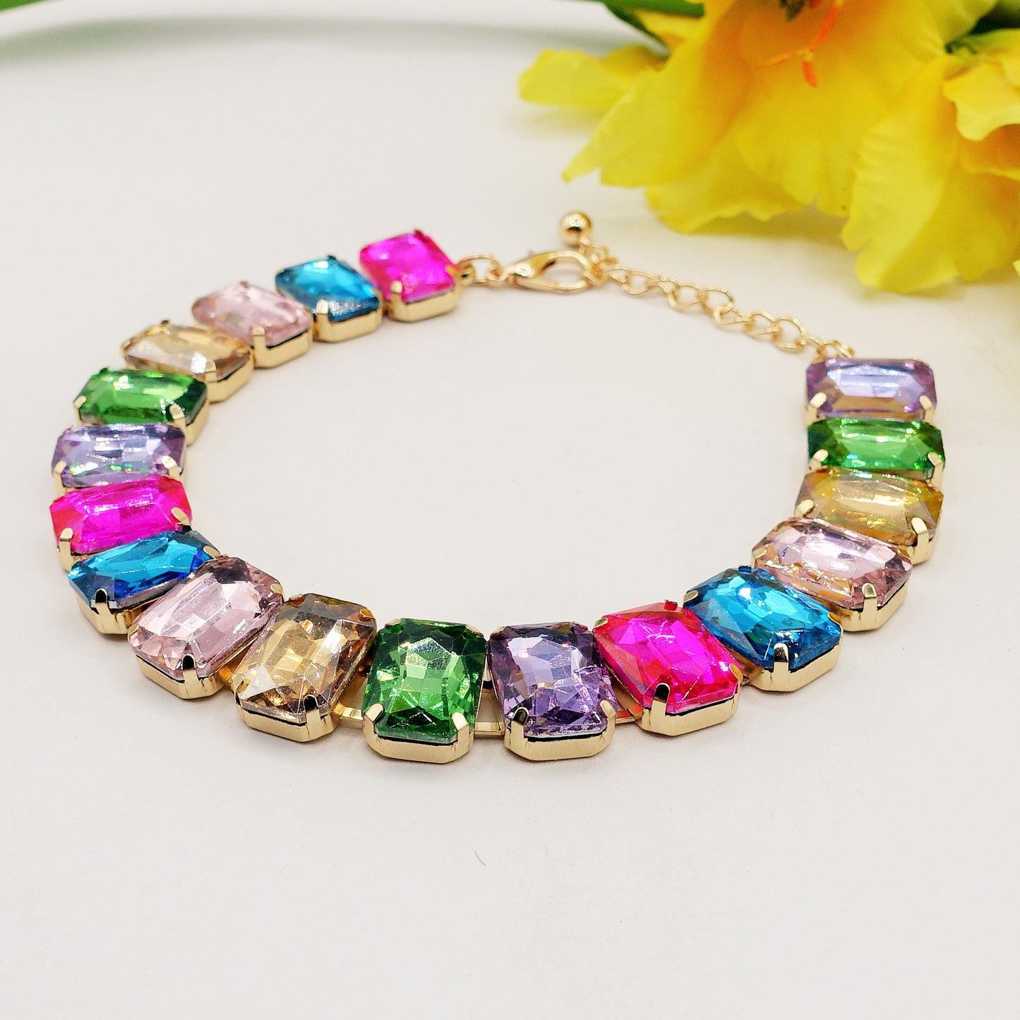 MARGOT choker con pietre sfaccettate - LUCE COLLECTION