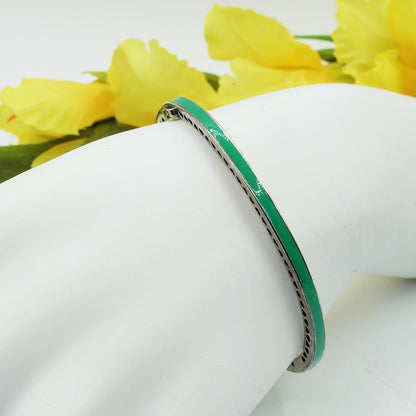 KEIRA  - ARGENTO 925  - Bracciale manetta smaltato con cubic zirconia