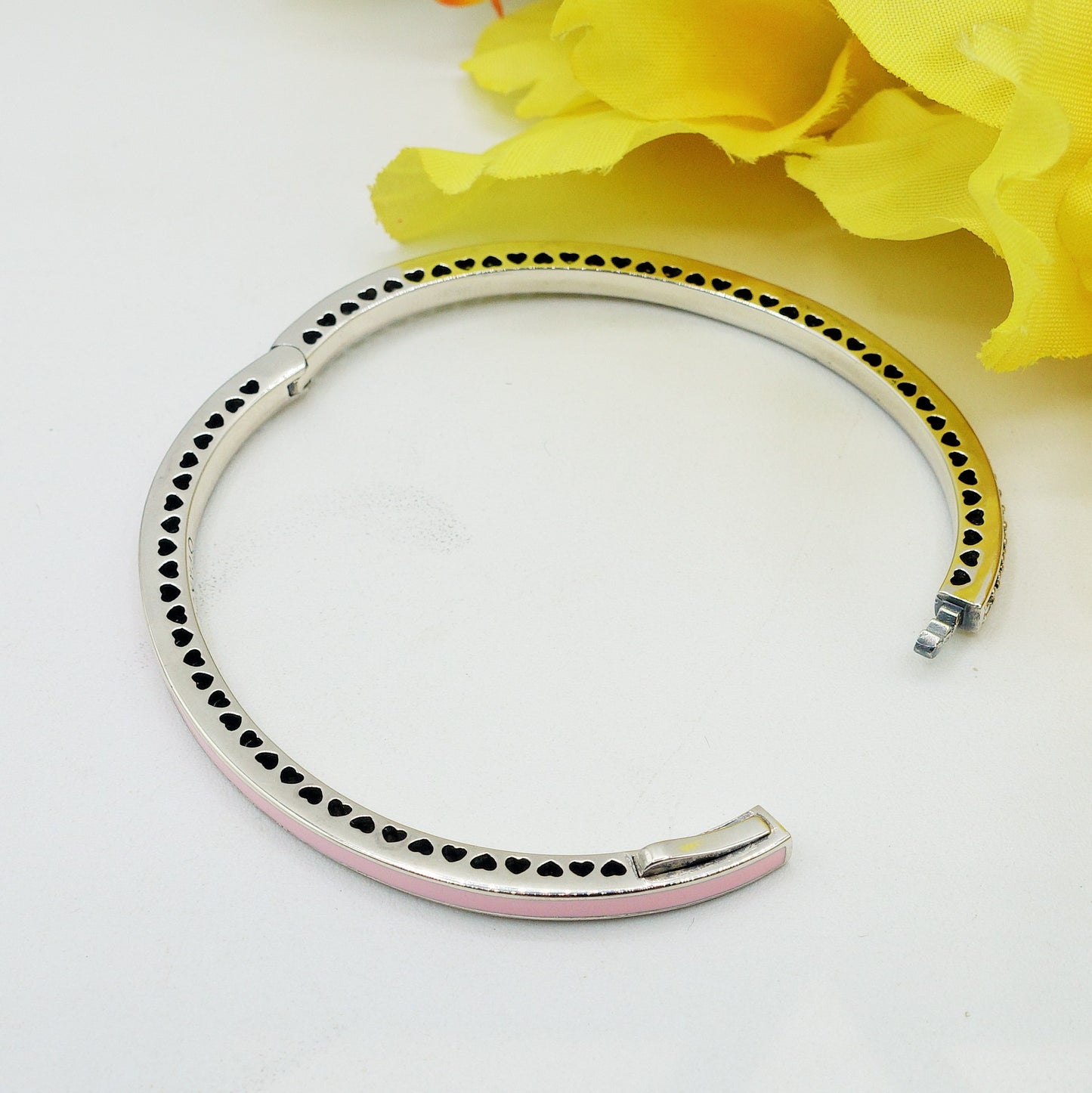 KEIRA  - ARGENTO 925  - Bracciale manetta smaltato con cubic zirconia