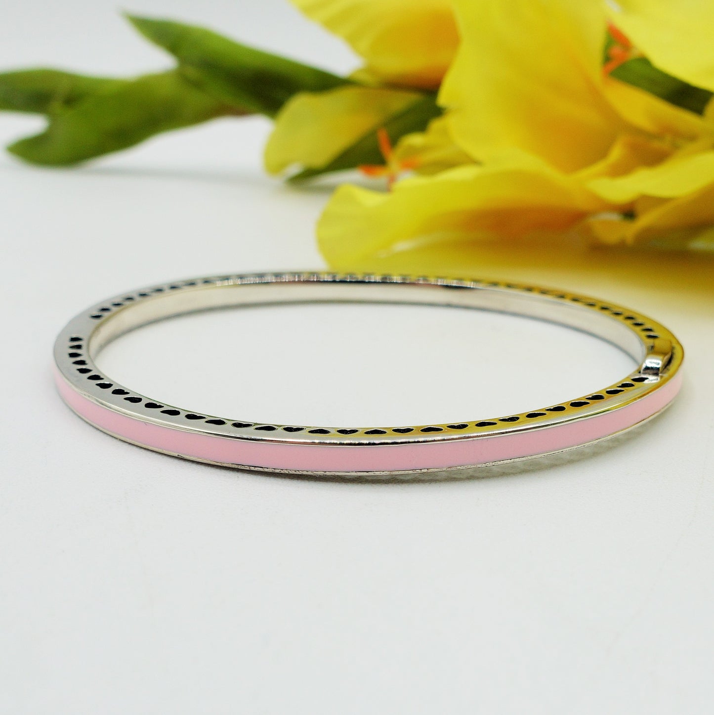 KEIRA  - ARGENTO 925  - Bracciale manetta smaltato con cubic zirconia