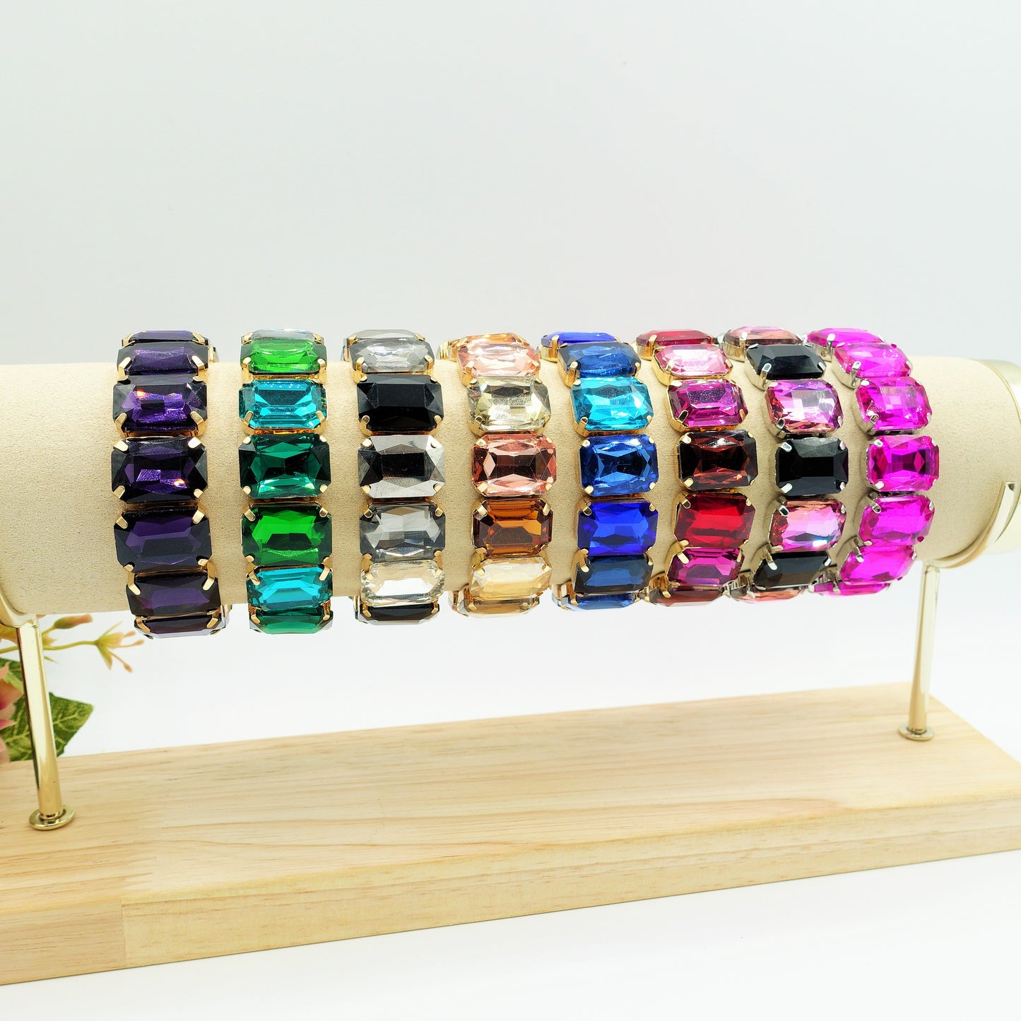 MARGOT new colours - Bracciale Elasticizzato con pietre sfaccettate