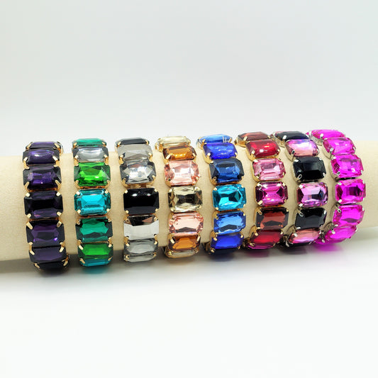 MARGOT new colours - Bracciale Elasticizzato con pietre sfaccettate