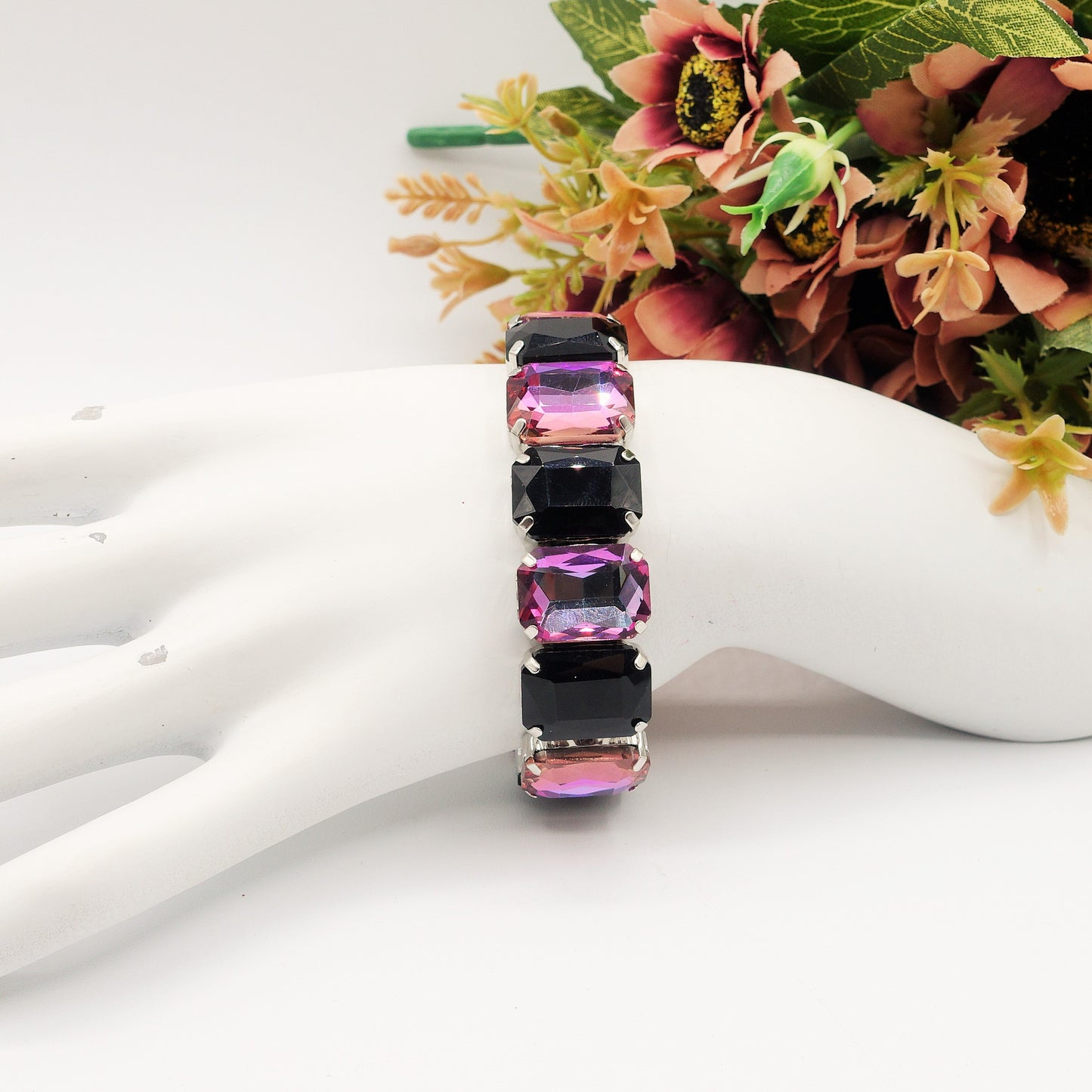 MARGOT new colours - Bracciale Elasticizzato con pietre sfaccettate