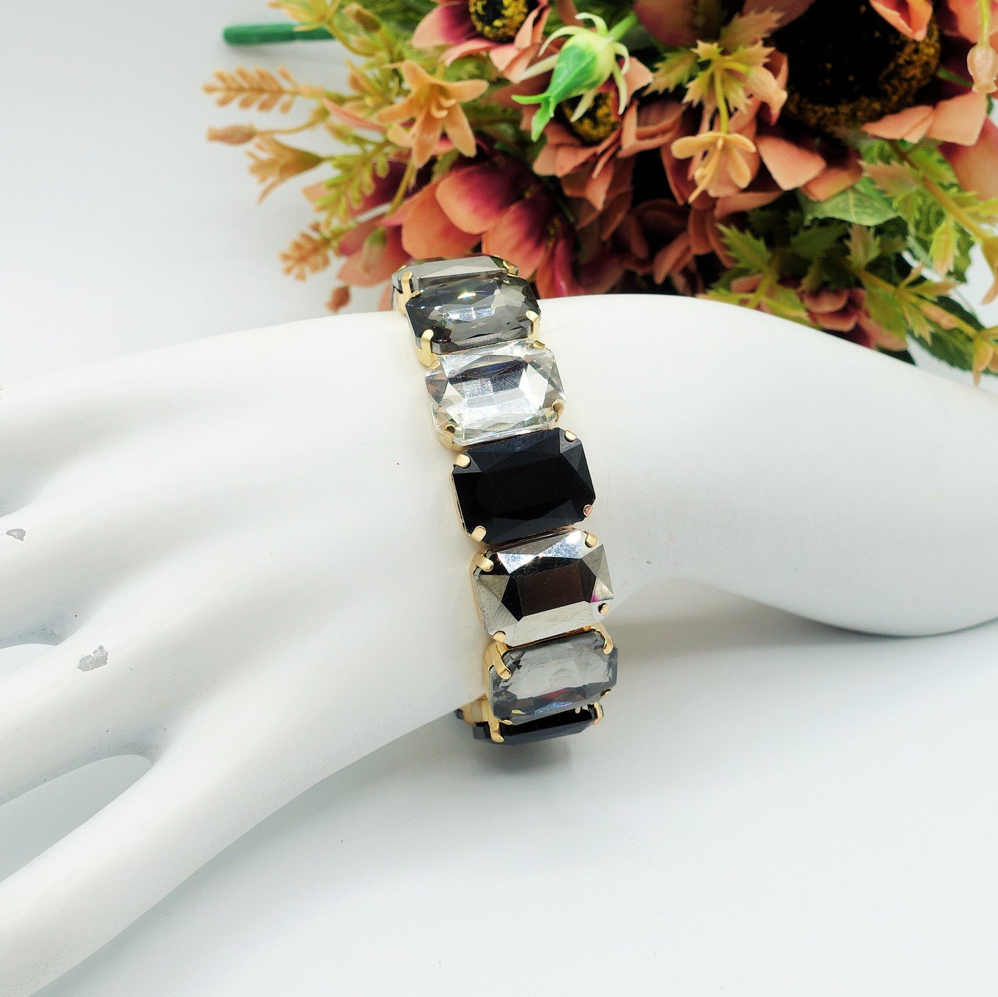 MARGOT new colours - Bracciale Elasticizzato con pietre sfaccettate