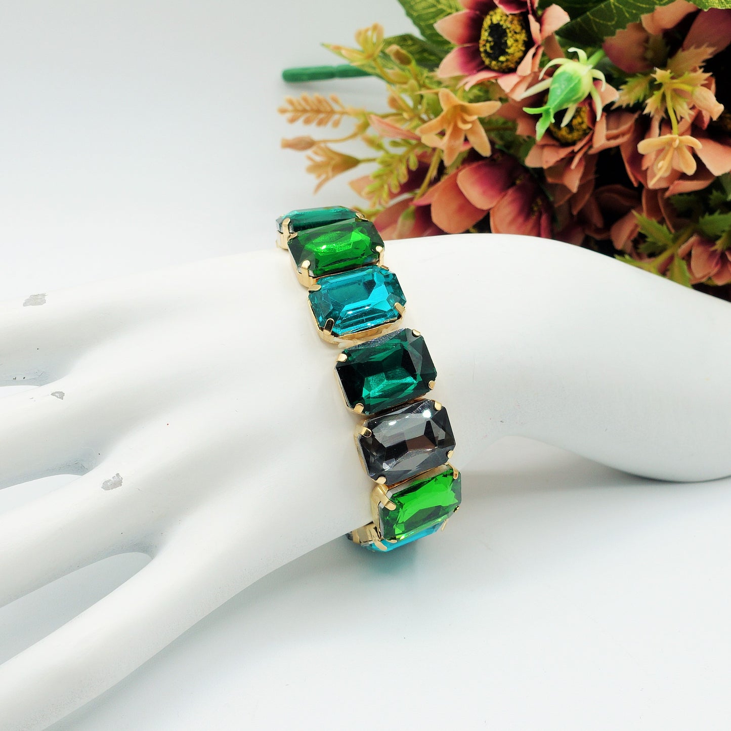MARGOT new colours - Bracciale Elasticizzato con pietre sfaccettate