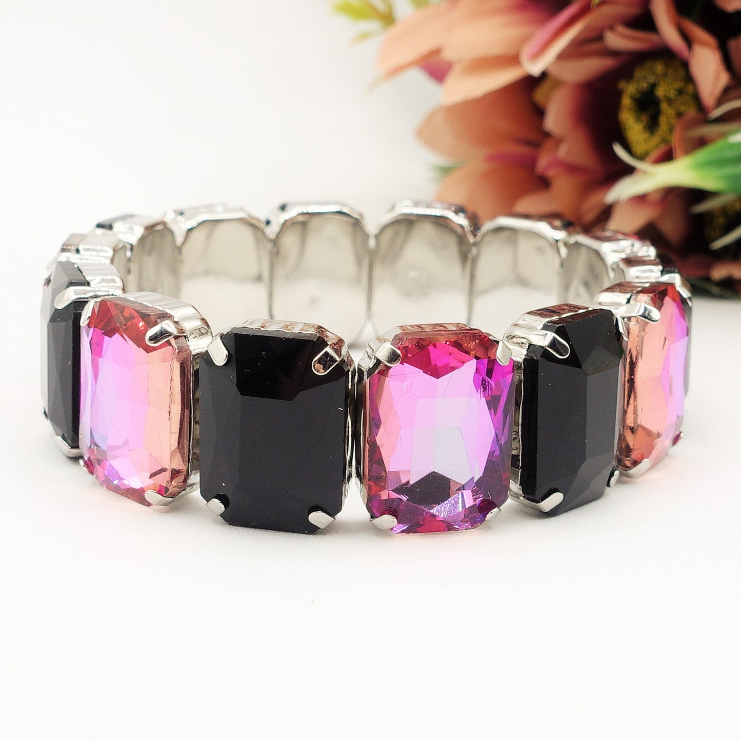 MARGOT new colours - Bracciale Elasticizzato con pietre sfaccettate