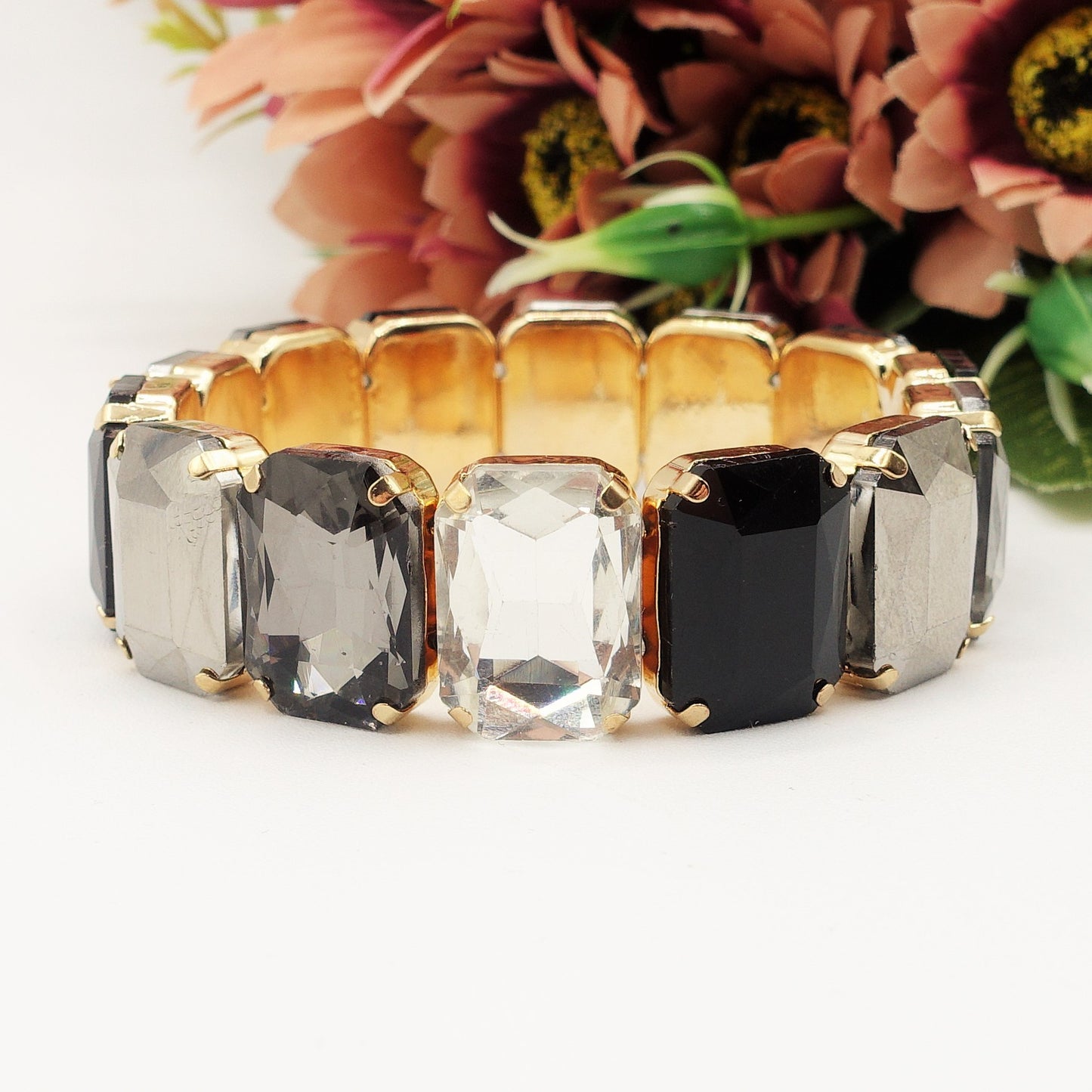 MARGOT new colours - Bracciale Elasticizzato con pietre sfaccettate