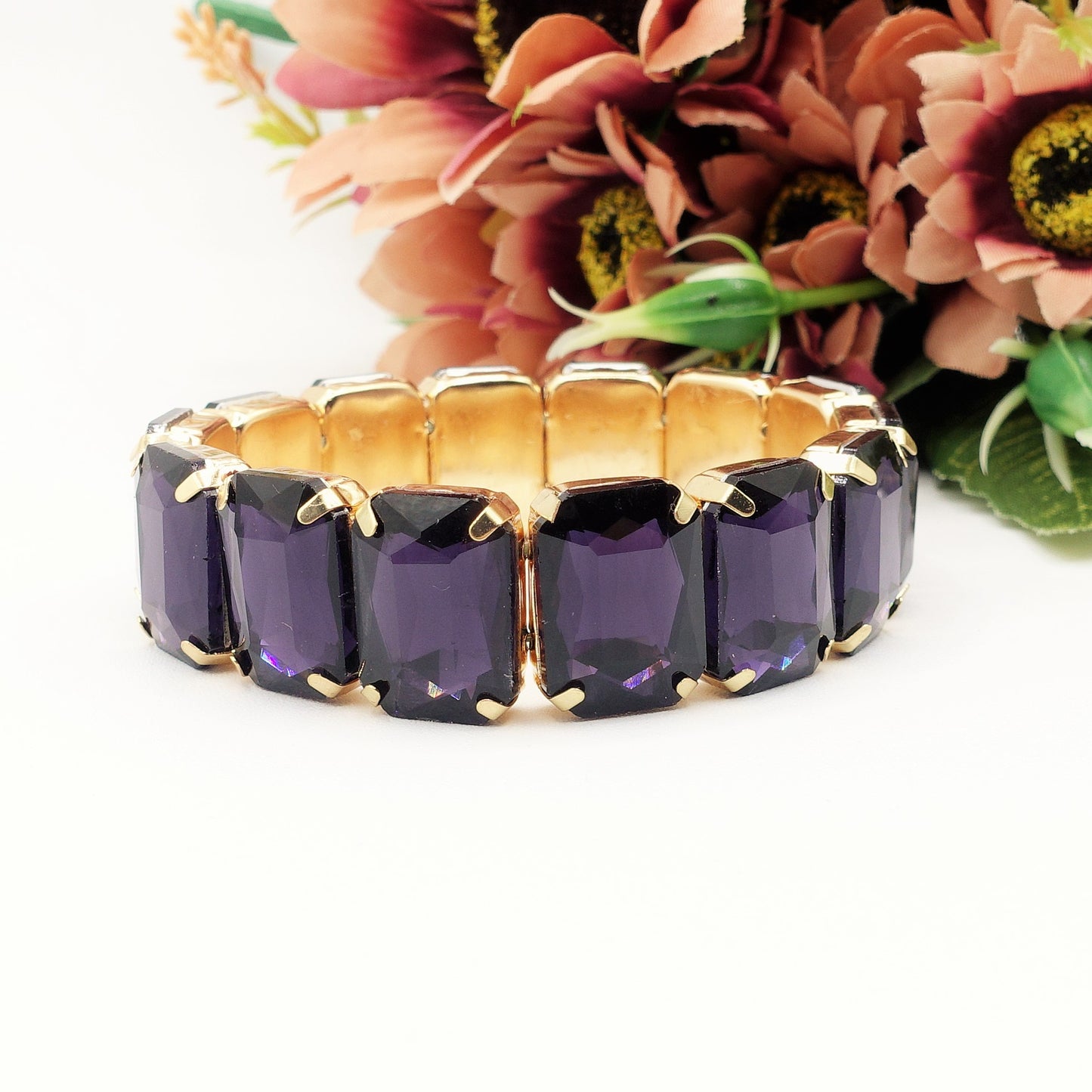 MARGOT new colours - Bracciale Elasticizzato con pietre sfaccettate