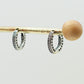KEIRA ~ Argento 925 Orecchini mini hoops con cuoricini laterali