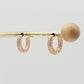 KEIRA ~ Argento 925 Orecchini mini hoops con cuoricini laterali