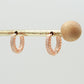 KEIRA ~ Argento 925 Orecchini mini hoops con cuoricini laterali