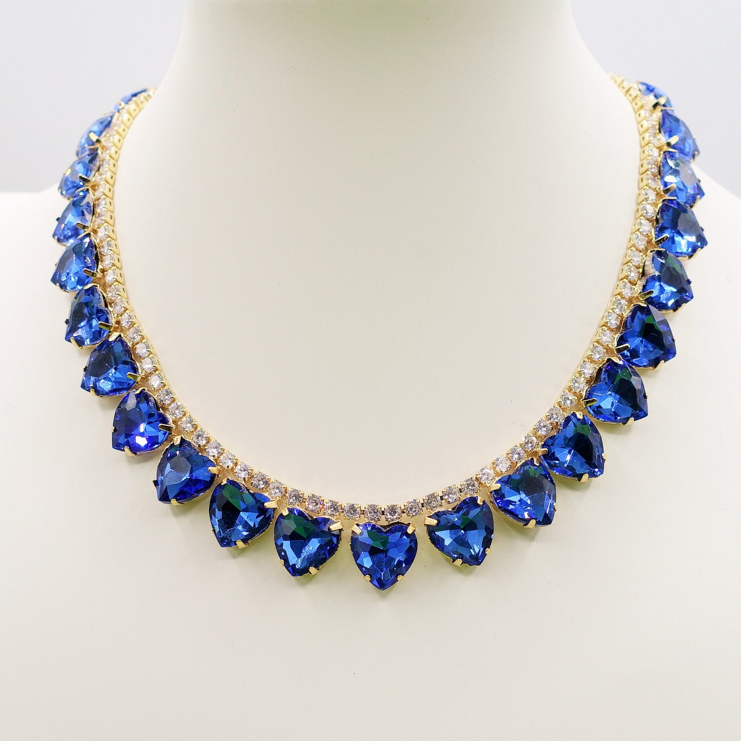 WENDY HEARTS - collier con pietre a CUORE sfaccettate e cubic zirconia