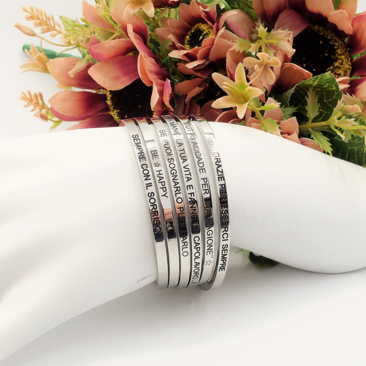 SPECIAL for you - Bracciale manetta con dediche ~ ACCIAIO INOSSIDABILE