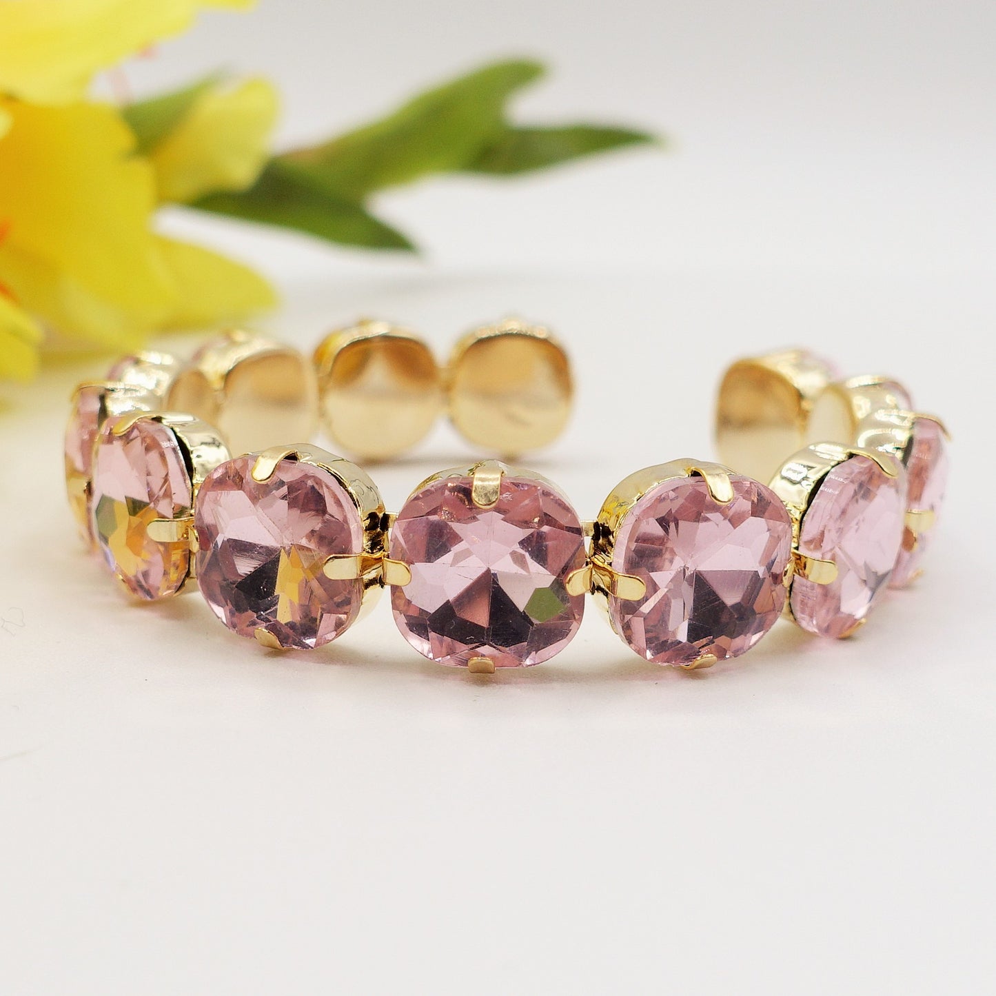 LUCE 2.0 PINK SET - COLLIER E BRACCIALE con pietre sfaccettate