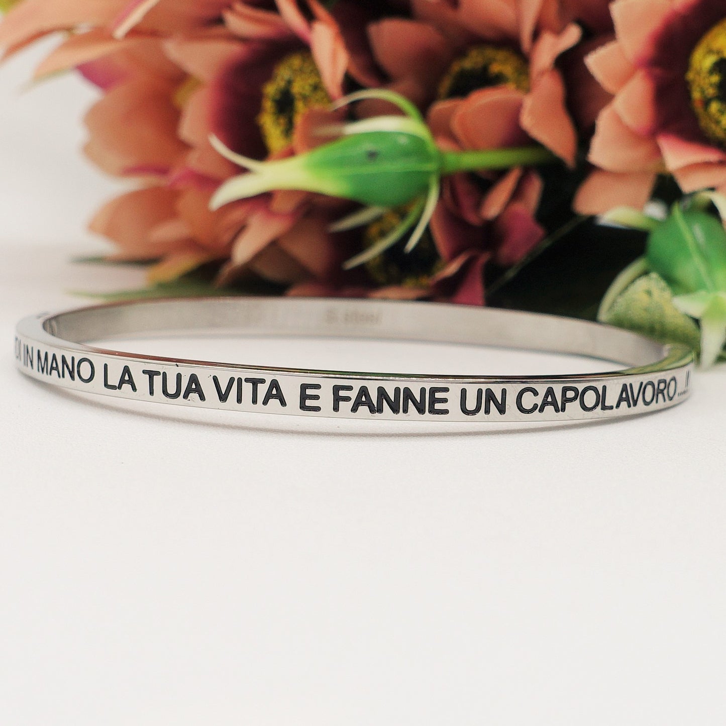 SPECIAL for you - Bracciale manetta con dediche ~ ACCIAIO INOSSIDABILE