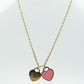 VANESSA ~ STAINLESS STEEL DOUBLE HEART pendant necklace