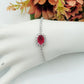 KATE -" RED Set" ACCIAIO - collana zirconi +orecchini + anello zirconia