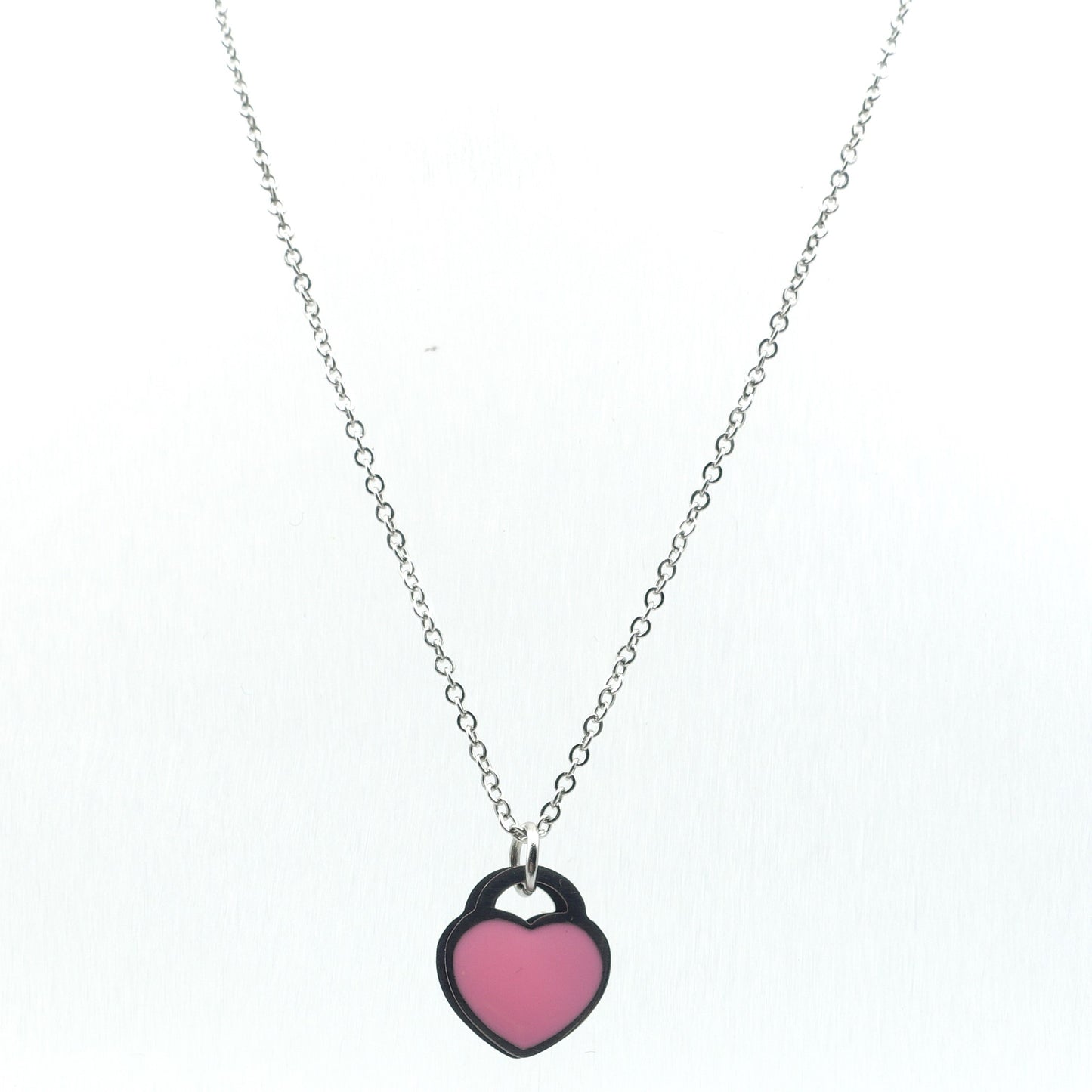 VANESSA ~ STAINLESS STEEL DOUBLE HEART pendant necklace